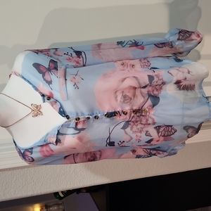 Lg Long sleeve sheer top